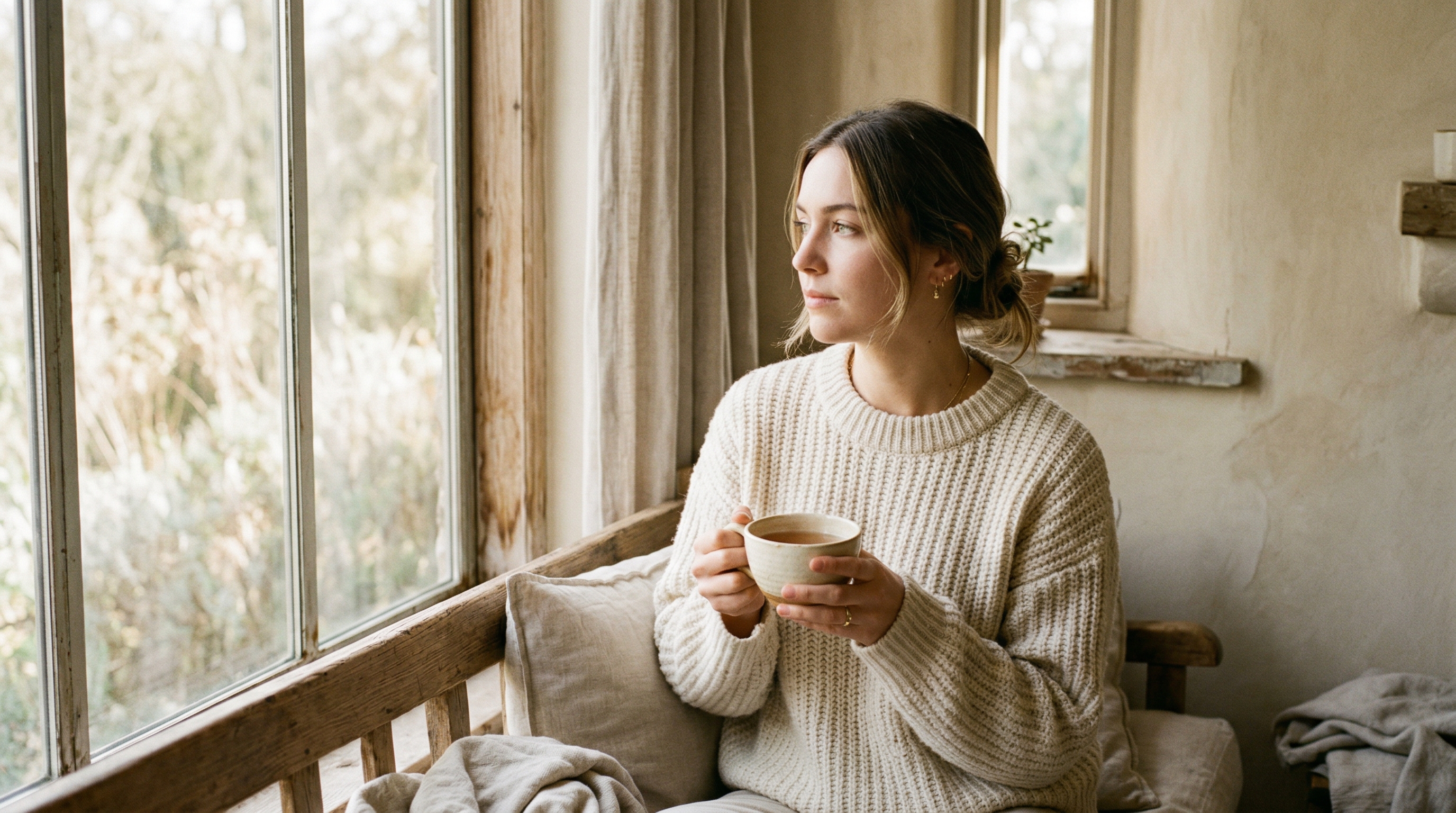 A quiet moment with tea by the window